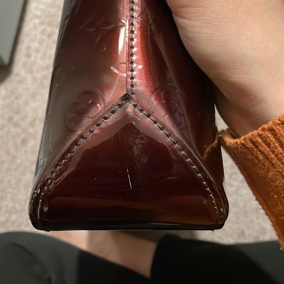 Authentic vintage Louis Vuitton Houston tote bag in dark red vernis - Picture 7 of 16